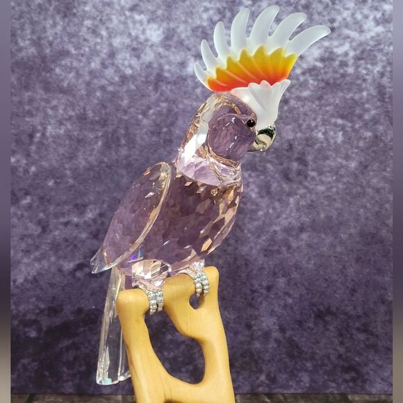 Swarovski Crystal Pink Cockatoo Figurine Cryatal Paradise Birx Collection - Picture 11 of 16